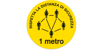 Rispetta la distanza di sicurezza 1 metro - Coronavirus Covid-19